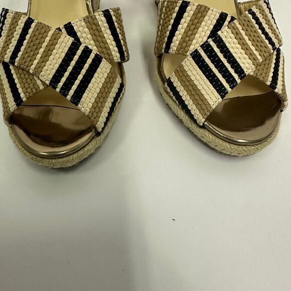 Cole Haan Women’s Size 7B Striped Espadrille Wedge Sandals - Picture 9 of 10
